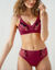 Culotte microfibre tulle brod&eacute; Caminata (cerise)