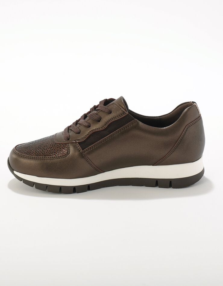 Basket à lacets en cuir  (chocolat)