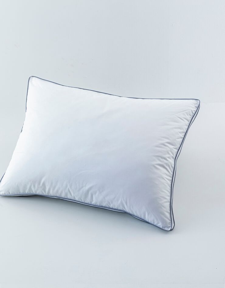Oreiller percale coton microgel moelleux (blanc)