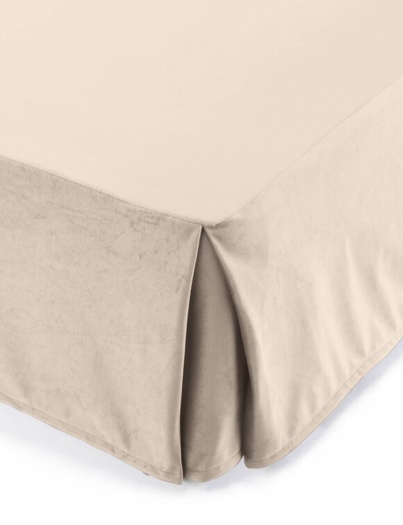 Cache-sommier int&eacute;gral toucher tr&egrave;s doux (beige)