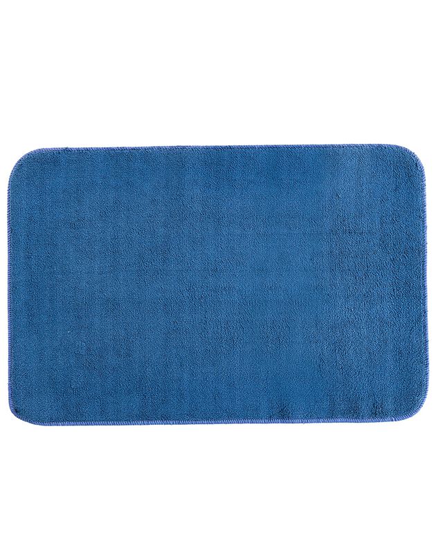 Tapis de cuisine microfibre absorbante unie (bleu)