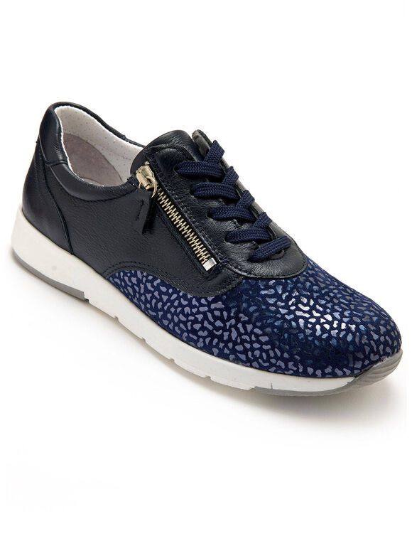 Derbies en cuir Hallux Confort (bleu)