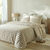 Linge de lit Romy rayé - en coton (beige)