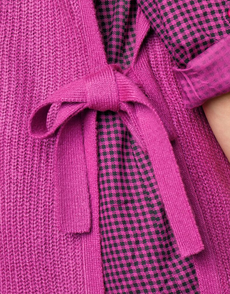 Pull tunique sans manches, maille anglaise toucher mohair (violine)
