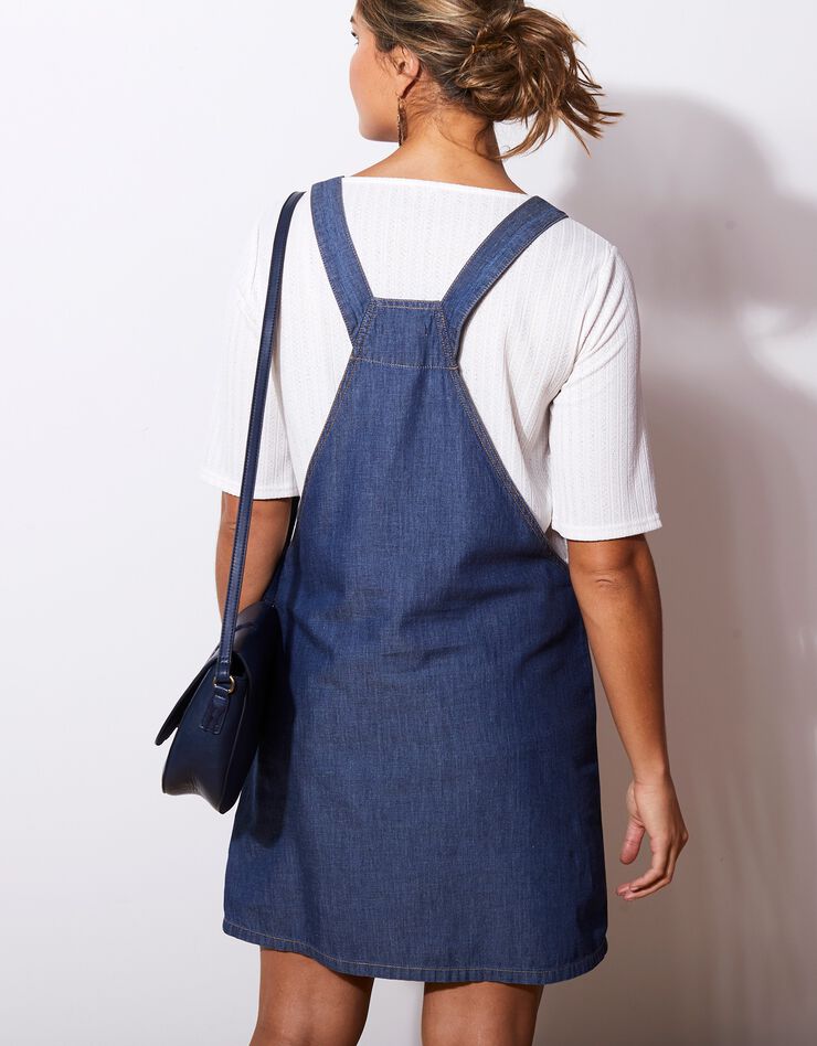 Robe chasuble salopette en denim (stone) Robe chasuble salopette en denim (stone)