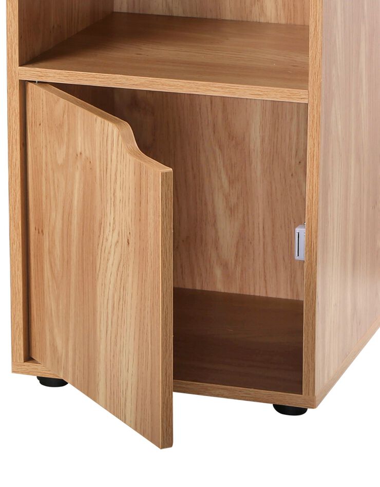 Meuble de rangement STAVRA– 2 cases 1 porte (naturel)
