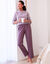 Pyjama polaire imprimé pied de coq (taupe foncé)