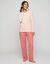 T-shirt pyjama &laquo;&nbsp;charme botanique&nbsp;&raquo; manches longues (p&ecirc;che)