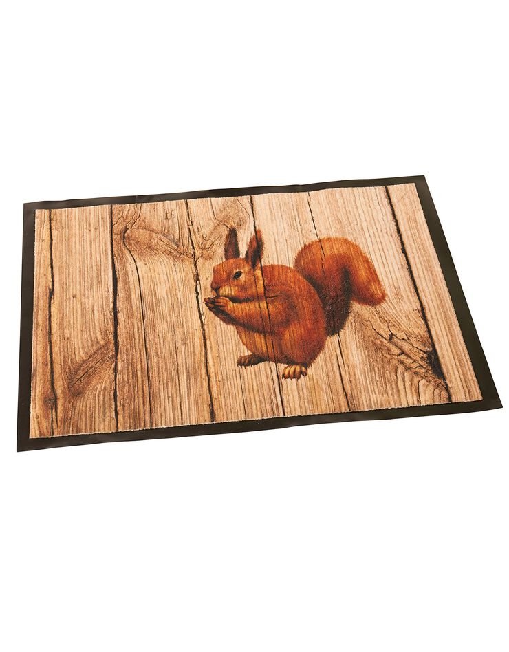 Tapis anti-poussière motif écureuil (unique)