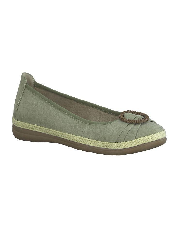 Ballerines plates -  grande largeur (vert sauge)
