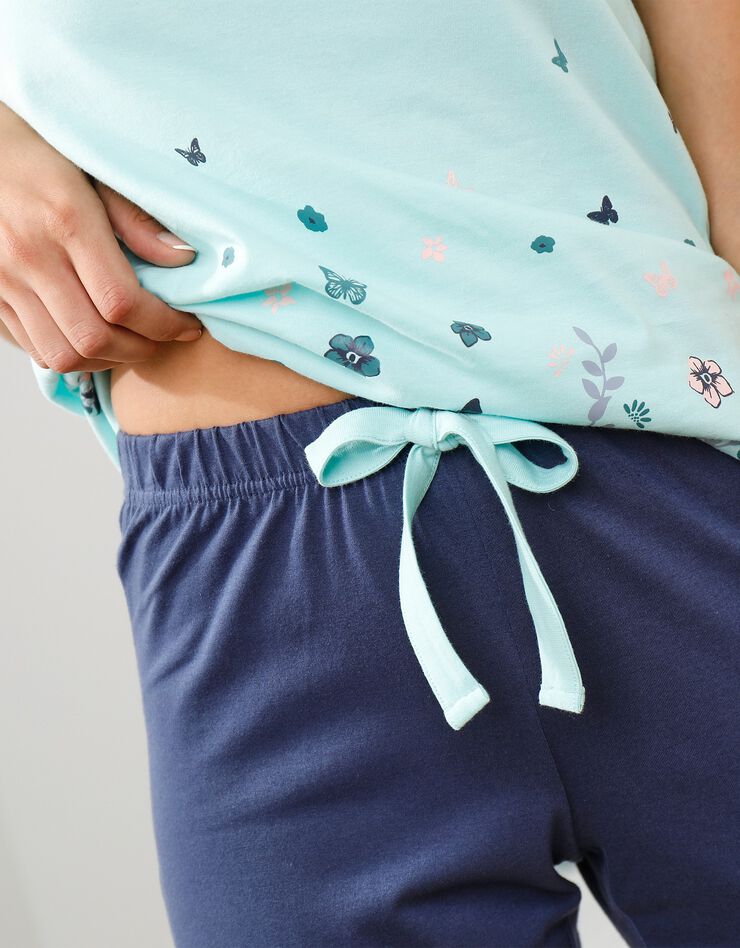 Tee-shirt base imprimée bucolique - manches courtes (aqua) Tee-shirt base imprimée bucolique - manches courtes (aqua)