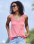 Débardeur macramé, coton-viscose (rose corail)