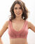 Soutien-gorge coton stretch et dentelle  - sans armatures (bois rose)