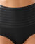 Gaine affinante maille satinée et tulle jacquard - maintien intense (noir)