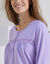 Chemise de nuit longue manches longues unie (parme)