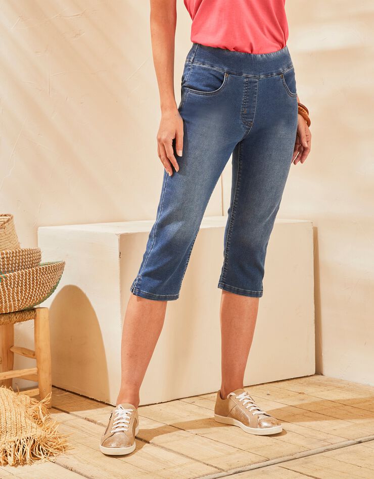 Corsaire fuselé ultra stretch, jean (stone) Corsaire fuselé ultra stretch, jean (stone)