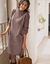 Robe pull maille torsadée (taupe)