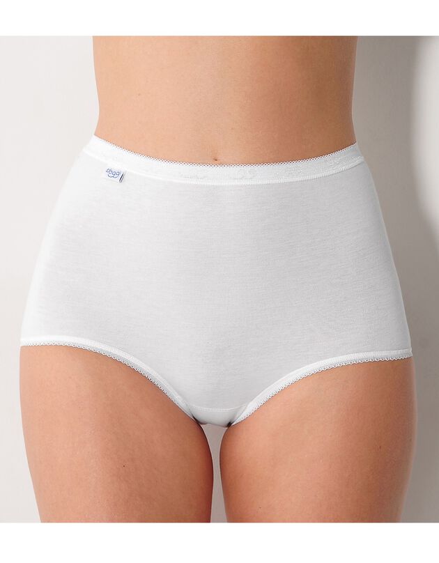 Culotte maxi Basic+, lot de 3 achetées +1 GRATUITE (1) (blanc)