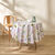 Nappe toile cir&eacute;e imprim&eacute; bucolique (blanc / vert)