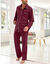 Pyjama uni popeline polyester/coton (bordeaux)
