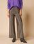 Pantalon large confort, maille brillante (doré)