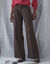 Pantalon large taille haute. (chocolat)