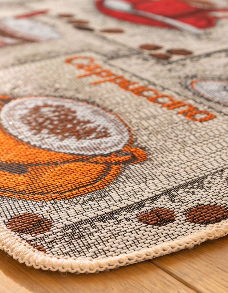 Tapis jacquard motif cappuccino (unique) Tapis jacquard motif cappuccino (unique)