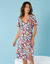 Robe midi imprimée, Spécial Petites (bleu / rose)