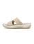 Mules compensées, semelle confort (beige)