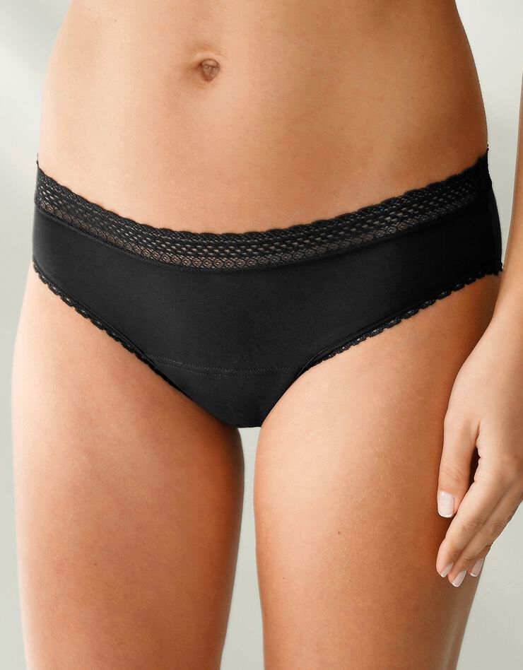 Culotte forme midi menstruelle Belle&Culottée® - coton issu de l'agriculture biologique (noir) Culotte forme midi menstruelle Belle&Culottée® - coton issu de l'agriculture biologique (noir)