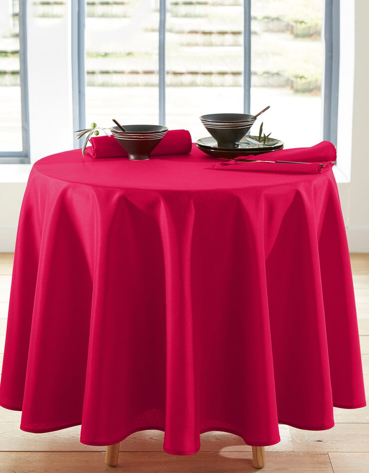 Nappe unie entretien facile (rouge)