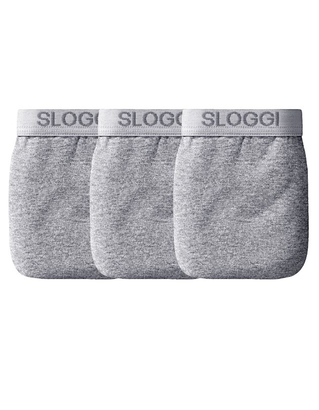 Slip ouvert maxi - lot de 3 (gris chiné)