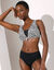 Haut de maillot de bain forme brassière Ivola (écru / noir)