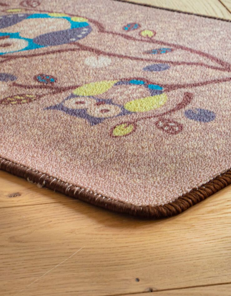 Tapis cuisine beige imprimé chouettes (beige) Tapis cuisine beige imprimé chouettes (beige)