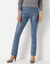 Pantalon droit enduit (bleu gris&eacute;)