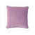 Coussin uni en velours finition fantaisie  (parme)