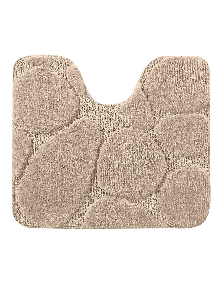 Tapis de bain motif galets (sable)