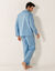 Pyjama imprimé popeline polycoton  (bleu)