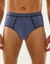 Slip fermé coutures contrastées, taille haute - lot de 4 (bleu jean + bordeaux)