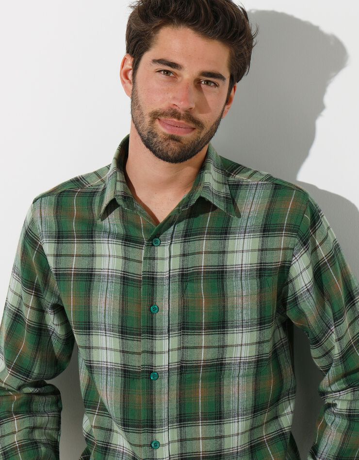 Chemise carreaux flanelle - lot de 2 coloris (carreaux vert / bordeaux) Chemise carreaux flanelle - lot de 2 coloris (carreaux vert / bordeaux)