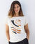 T-shirt manches courtes, imprim&eacute; arty (&eacute;cru / caramel)