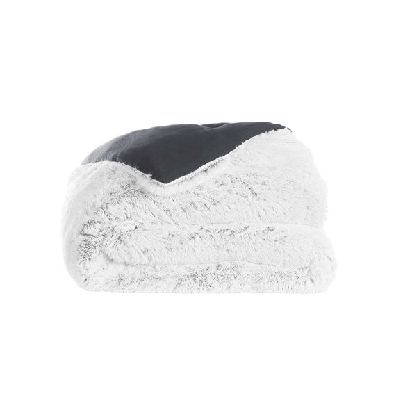 Édredon fourrure synthétique(**) 350 g/m² (gris chiné)