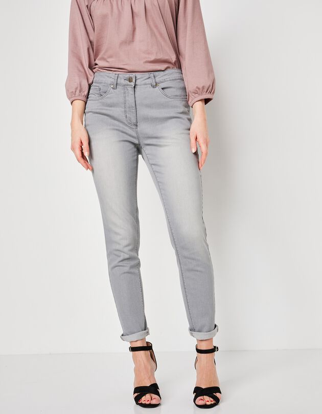Jean stretch coupe 7/8ème fuselée (gris)