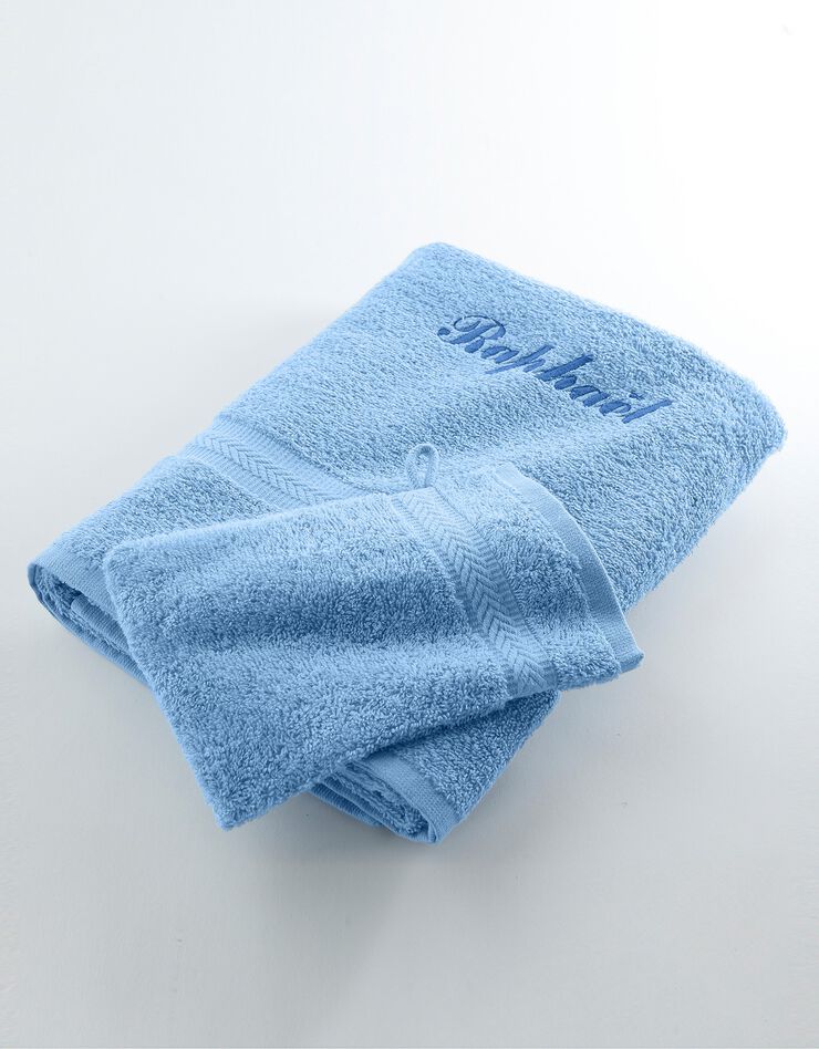 Serviette éponge personnalisable confort moelleux (bleuet)