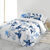 Couvre-lit matelassé imprimé Bleuet (blanc)