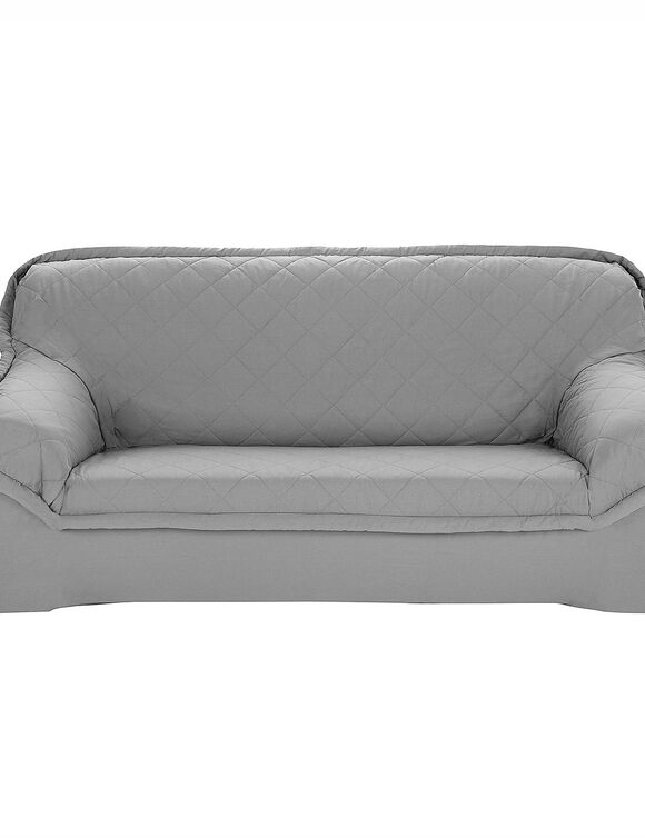 Housse pr&eacute;form&eacute;e matelass&eacute;e - fauteuils et canap&eacute;s (gris perle)