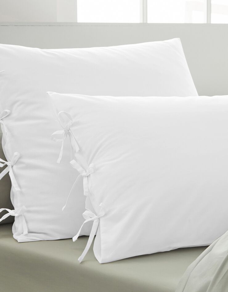 Linge de lit uni percale (blanc)