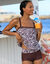 Boxer de bain modulable imprimé zèbre (chocolat)