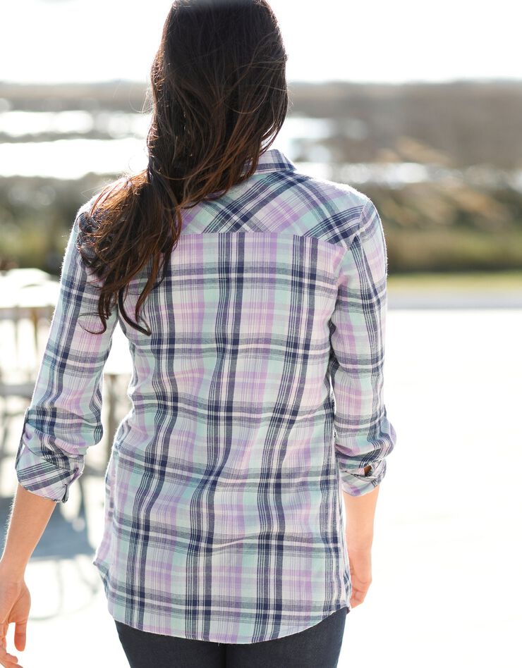 Chemise flanelle à carreaux (lilas / céladon) Chemise flanelle à carreaux (lilas / céladon)
