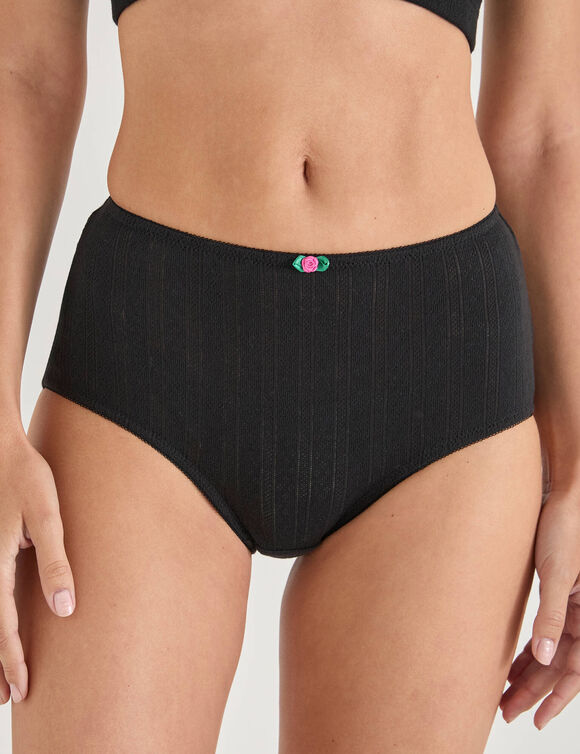 Culotte maille jacquard forme maxi &ndash; lot de 2 (noir)